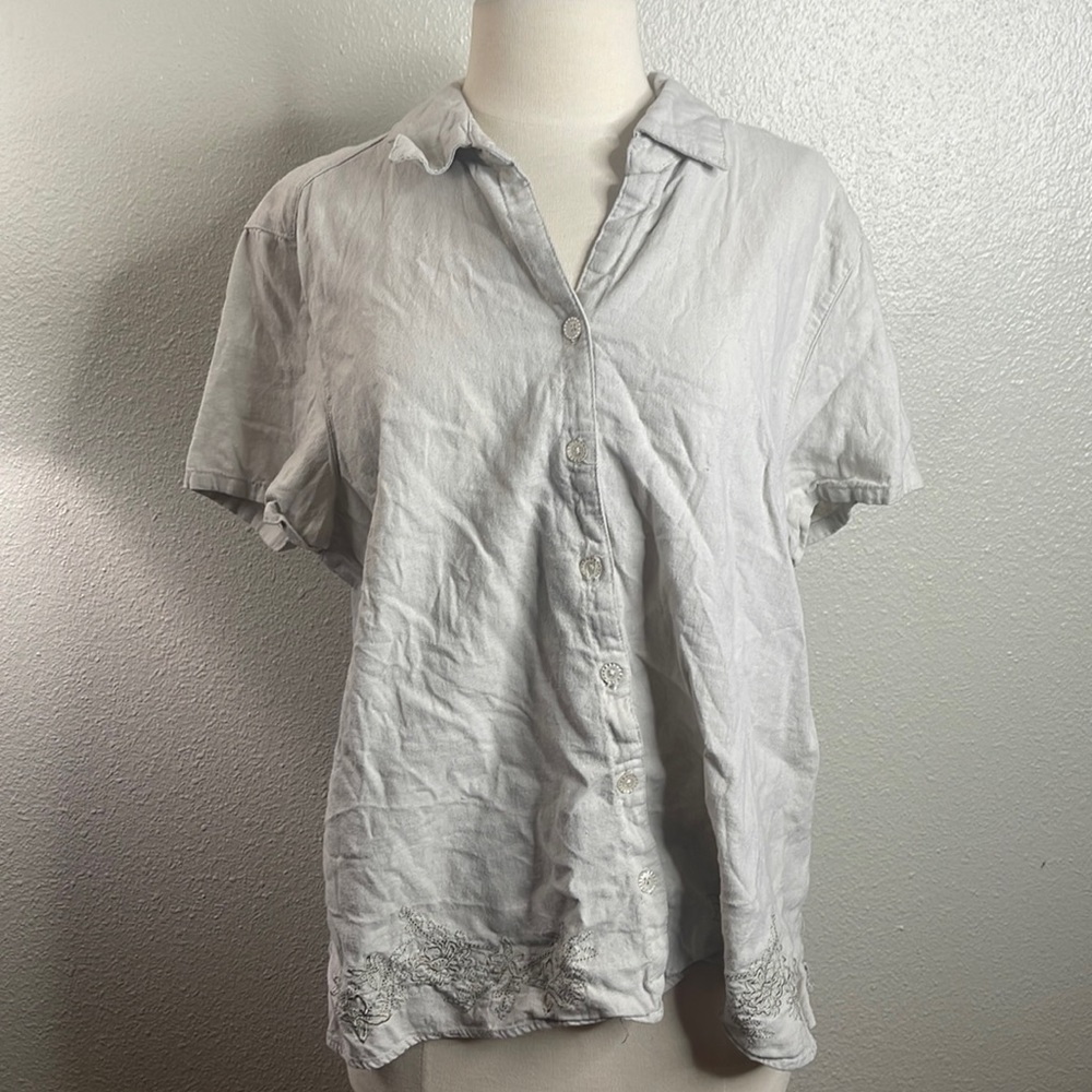 Gloria short sleeve button up